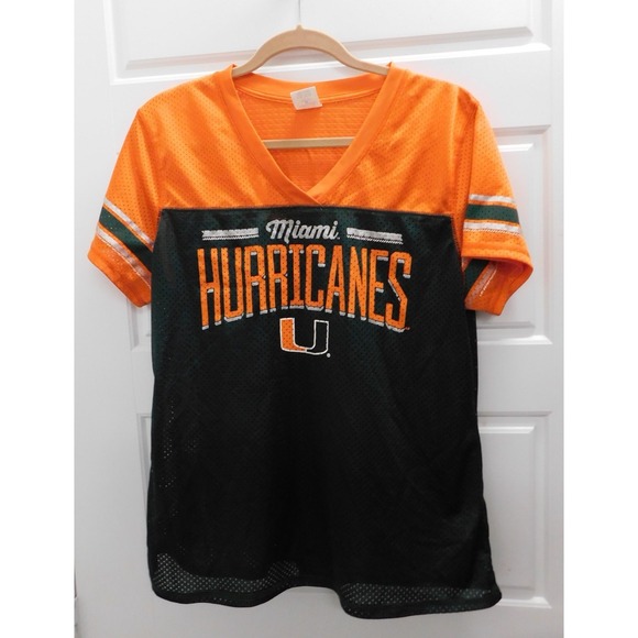 Rivalry Threads 91 University of Miami Hurricanes V-neck Mesh Jersey sz XL - Picture 1 of 5